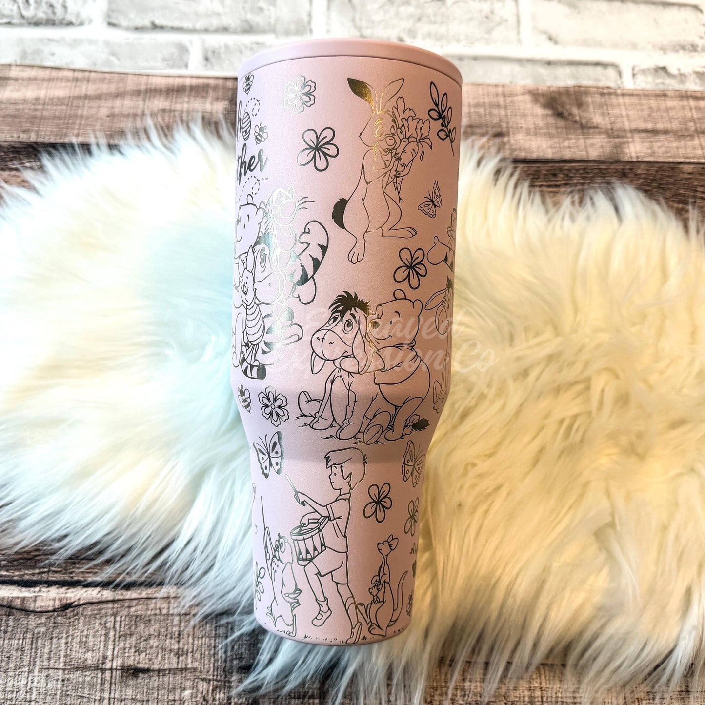 Engraved HydroJug Tumbler – 40oz Personalized Travel Cup with Storybook Bear Design