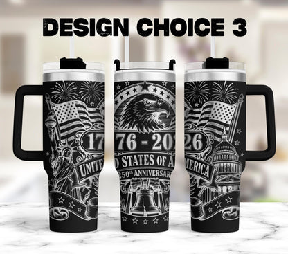 Engraved YETI Tumbler – Limited Edition USA 250th Anniversary Patriotic Cup Gift