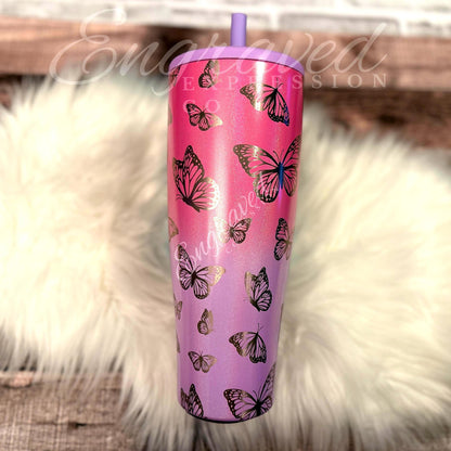 Engraved Brumate Tumbler - 40 oz Era Cotton Candy | Butterfly Design, Limited Edition