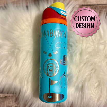 Custom Engraved Tumbler - Personalized Water Bottle | Leakproof Drinkware for Kids