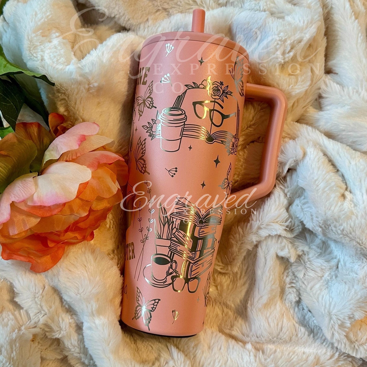 Engraved Brumate Tumbler | 40oz Insulated Travel Mug | Guava Color Cup