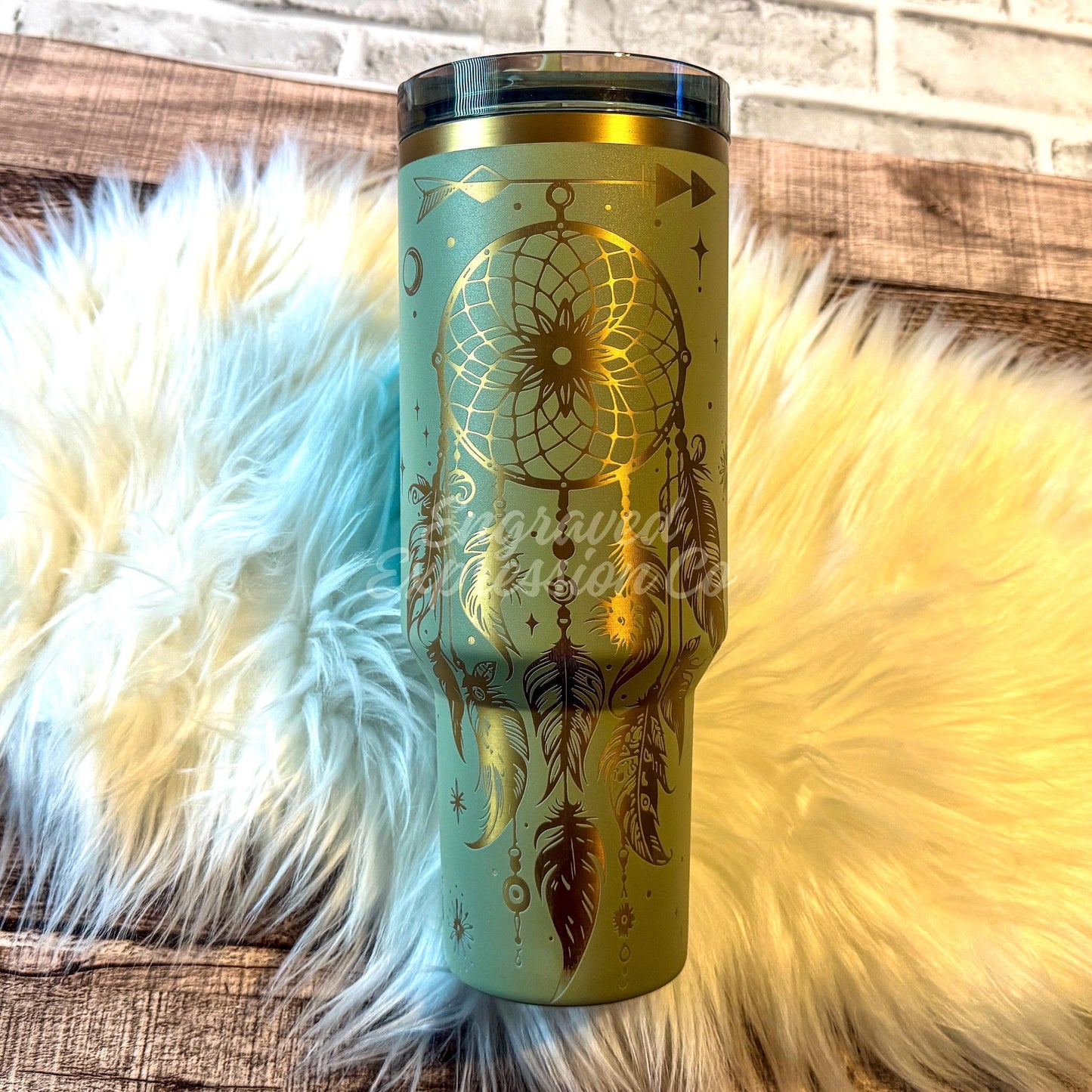 Laser Stanley Tumbler, Engraved Juniper Stanley Cup, Boho Dreamcatcher Custom Tumbler, EngravedExpressionCo