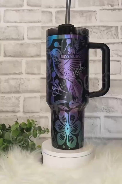 Stanley Black Chroma Tumbler – Engraved Stainless Steel, Vacuum Insulated Travel Cup