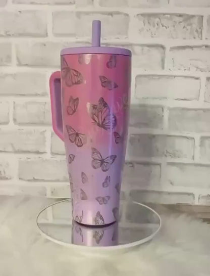 Engraved Brumate Tumbler - 40 oz Era Cotton Candy | Butterfly Design, Limited Edition