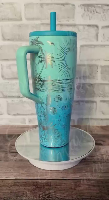 Engraved Brumate Tumbler - Limited Edition Seaglass 40oz Insulated Stainless Steel Cup