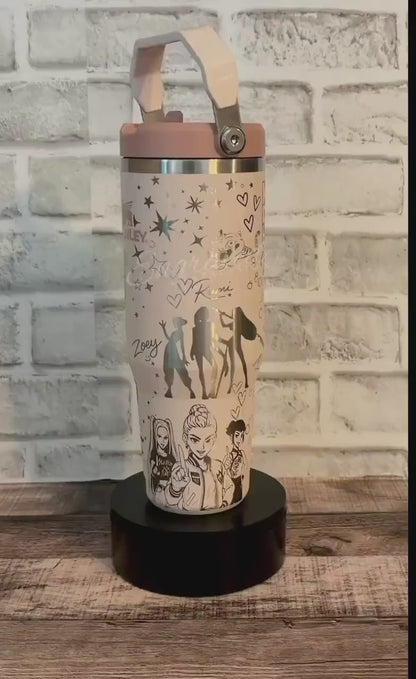 Engraved Stanley Tumbler – Personalized 30 oz Rose Quartz IceFlow Cup, Leakproof Drinkware