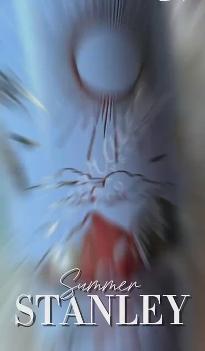 Stanley Quencher Tumbler - Engraved Beach Theme, Cornflower Gloss Stainless Steel Cup