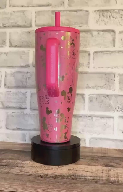 Engraved Glitter Pink Tumbler - 40 oz Leak Proof Cup | Custom Brumate Gift