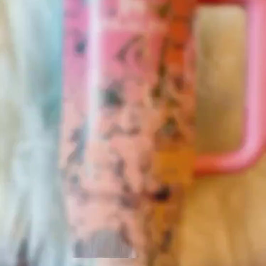 Laser Etched Stanley Quencher: Pink Mesa Sunset Cherry Blossom Tumbler